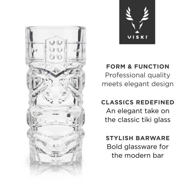 Viski - Pacific™ Crystal Tiki Glasses - Set of 2