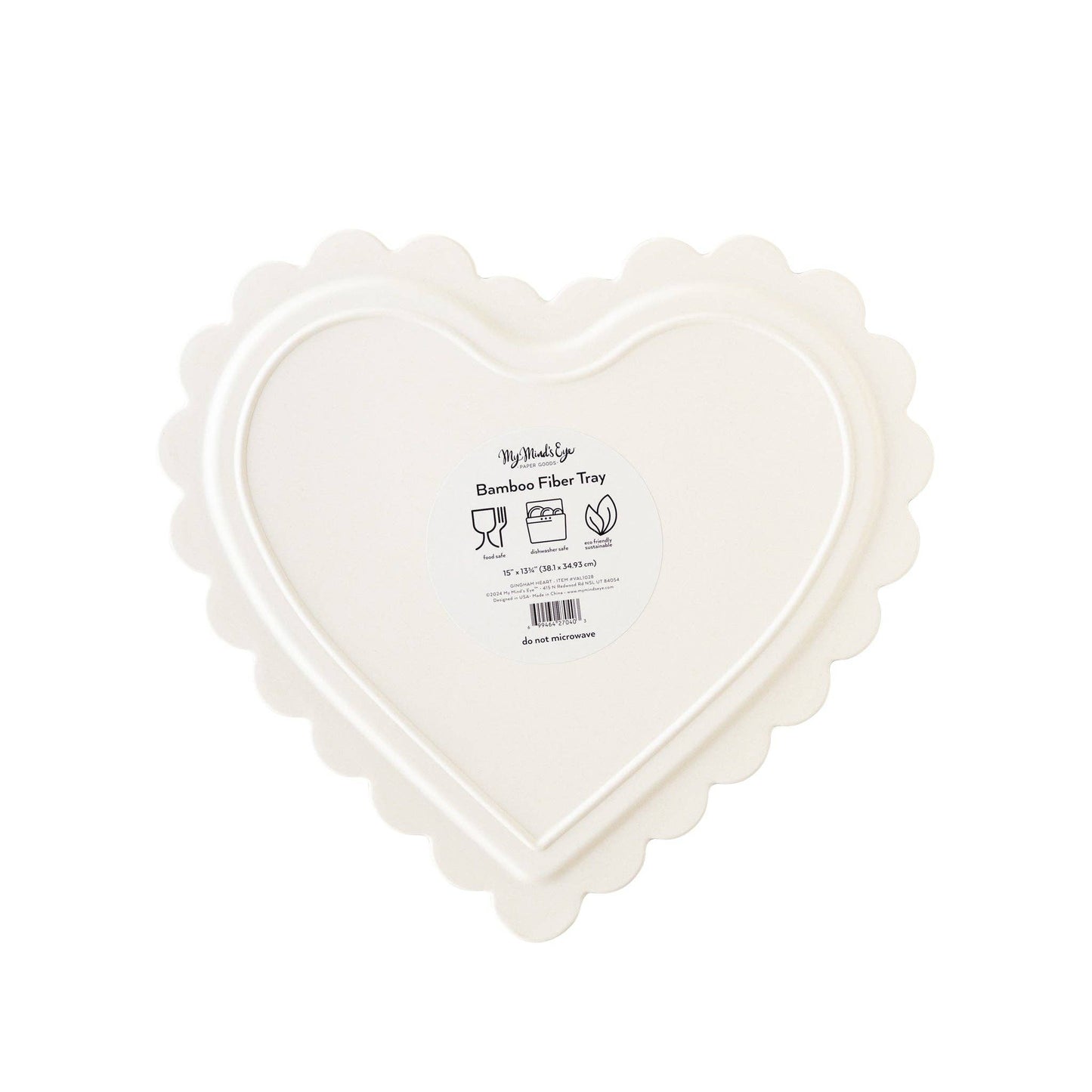 My Mind’s Eye - VAL1028 - Checkered Heart Shaped Tray