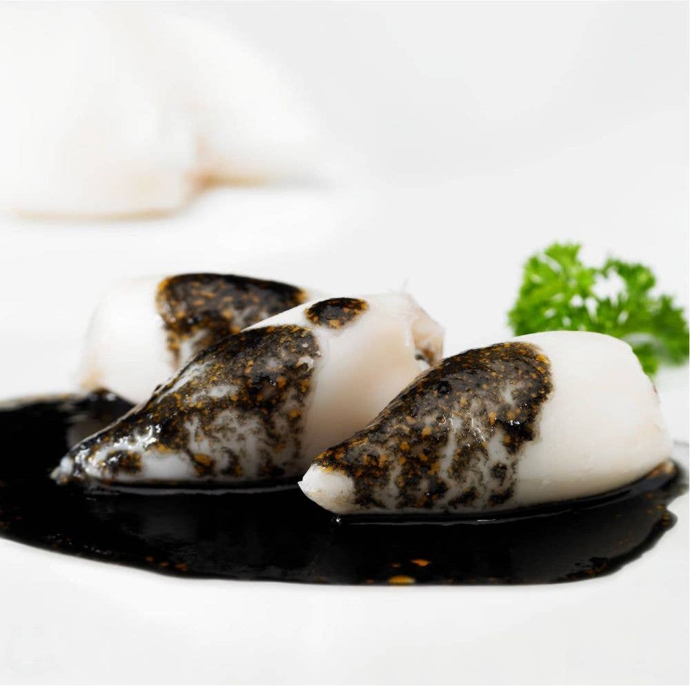 Stuffed Squid in Ink Sauce