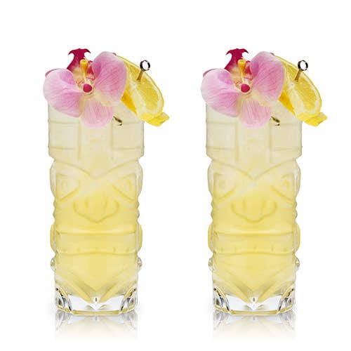Viski - Pacific™ Crystal Tiki Glasses - Set of 2