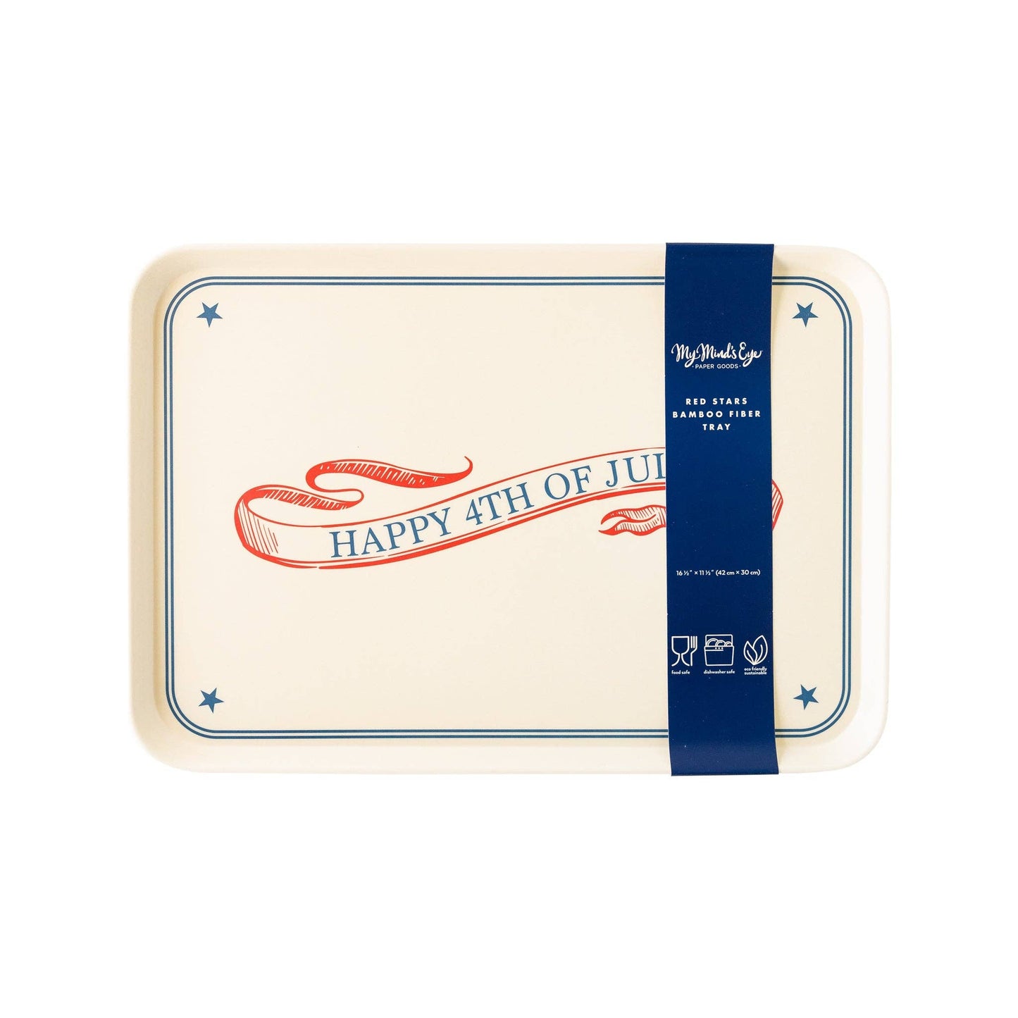 My Mind’s Eye - SSP922 - Happy 4th of July Reusable Bamboo Serving Tray