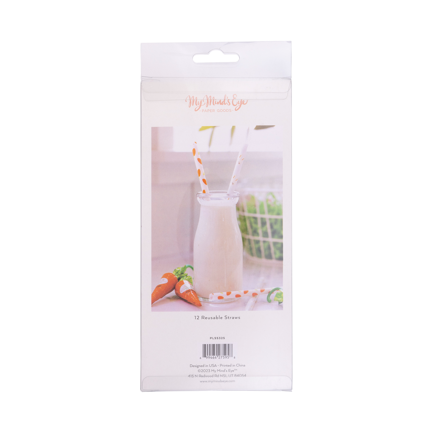 My Mind’s Eye - PLSS325 - Bunny/Carrot Reusable Straws