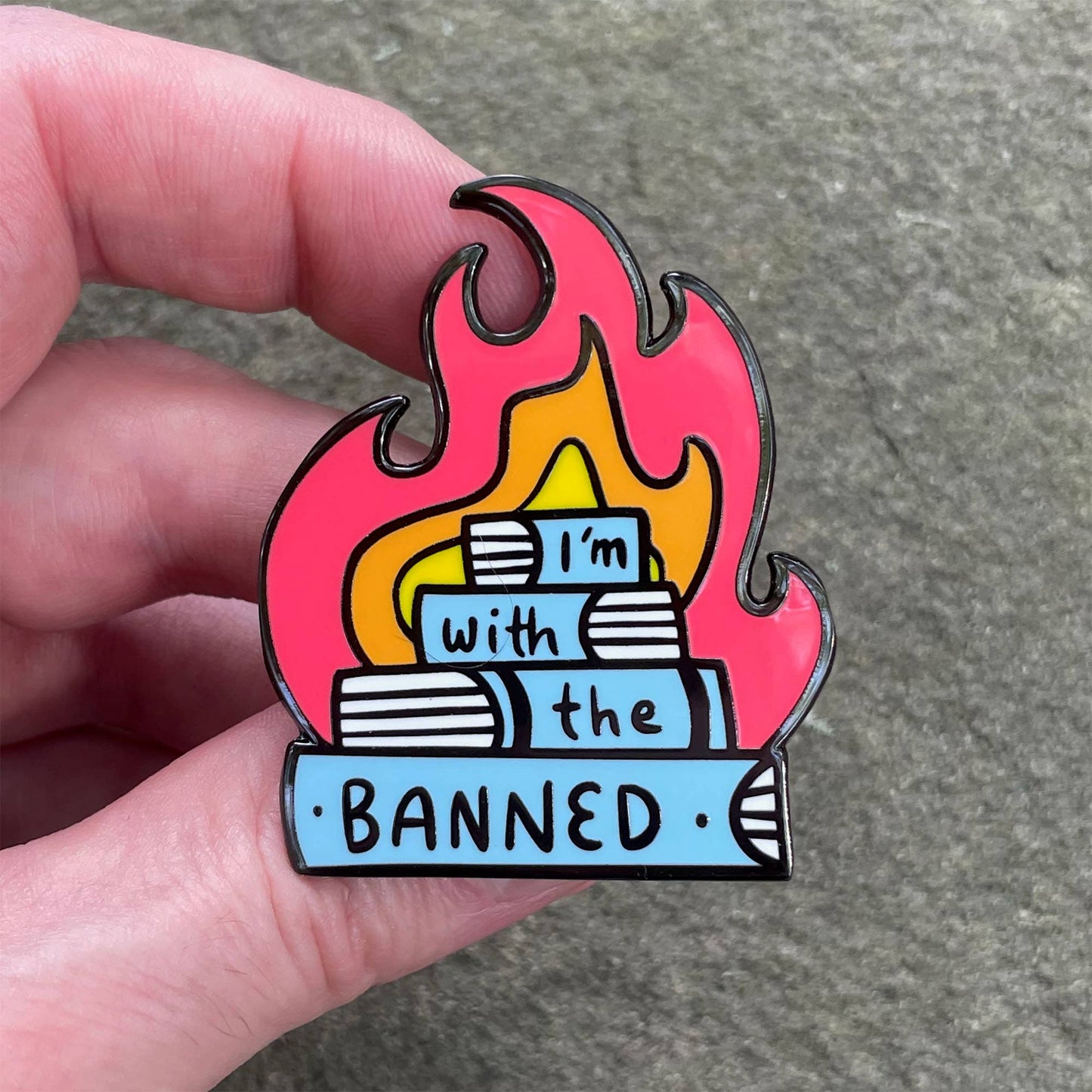 Dissent Pins - I'm With the Banned Pin