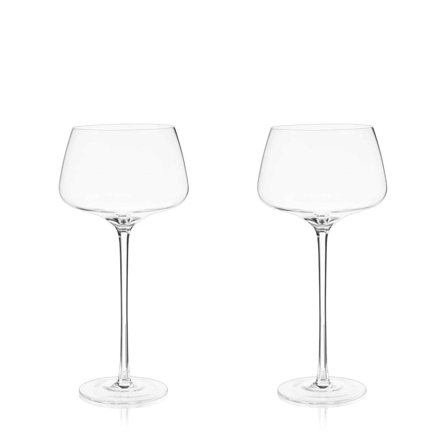 Viski - Raye™ Angled Crystal Stemmed Amaro Spritz Glasses - Set of 2