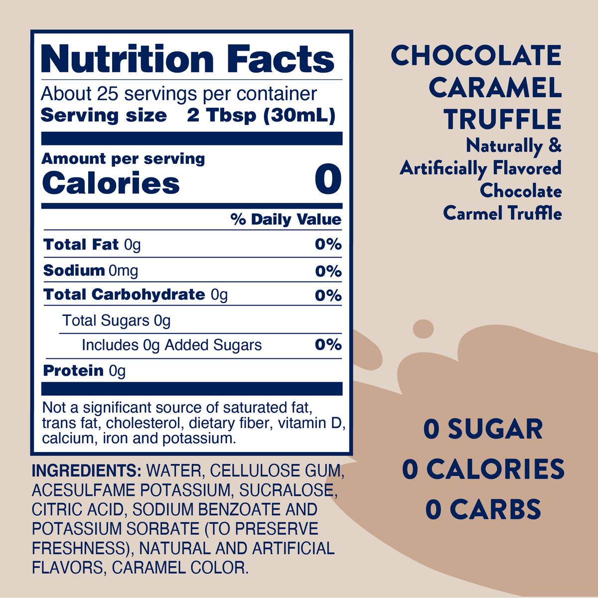 Jordan's Skinny Mixes - Sugar Free Chocolate Caramel Truffle Syrup