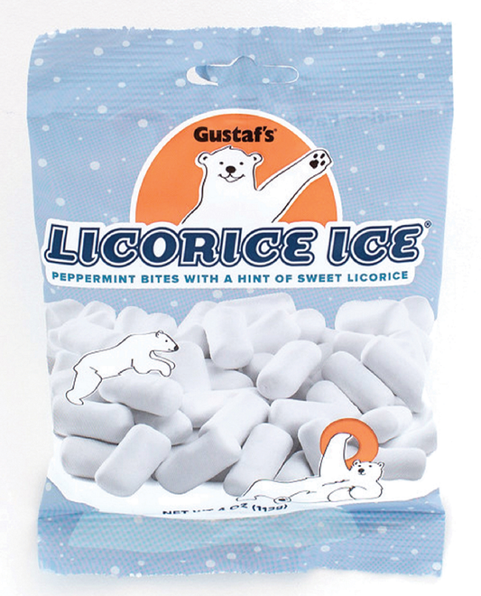 Candy Barn Express - Gustaf's Licorice Ice Peppermint Bites - 4-oz. Bag / 12 Ct.