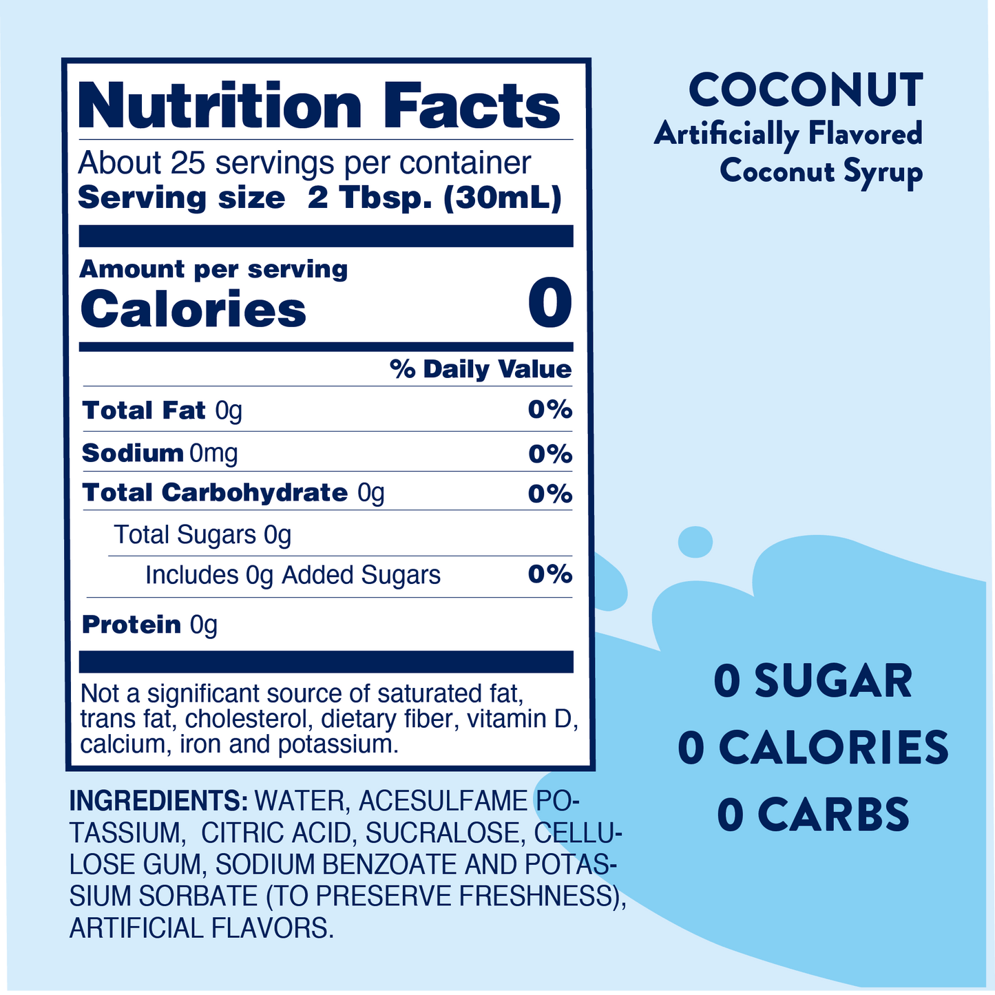 Jordan's Skinny Mixes - Sugar Free Coconut Syrup