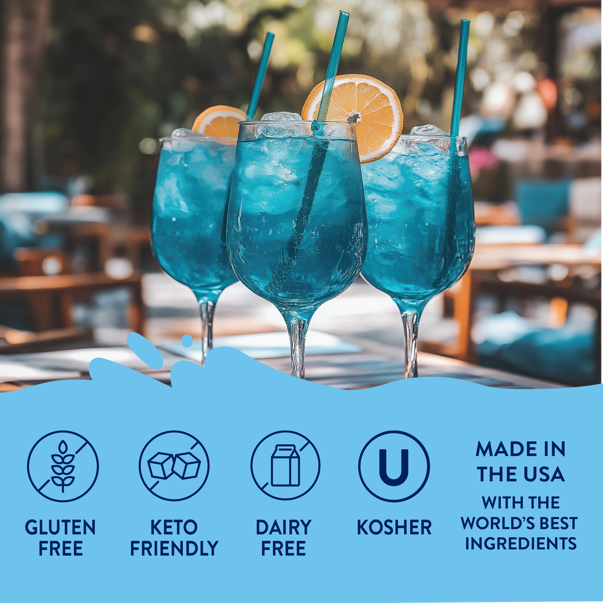 Jordan's Skinny Mixes - Sugar Free Genie™ Syrup -  Sugar Free Sour Blue Raspberry Syrup