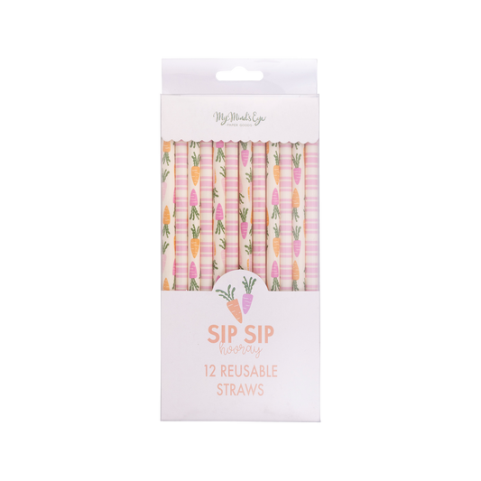 My Mind’s Eye - PLSS327 - Carrots and Stripes Reusable Straws