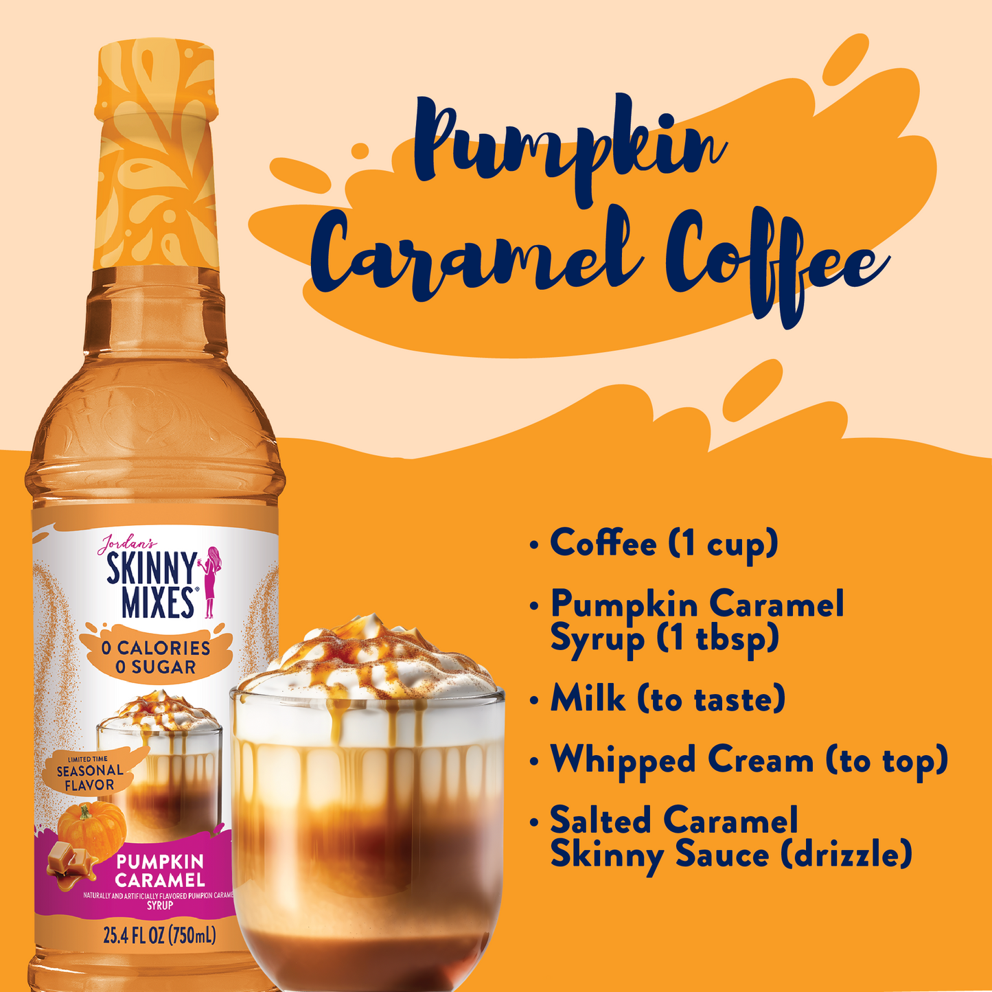 Jordan's Skinny Mixes - Sugar Free Pumpkin Caramel Syrup