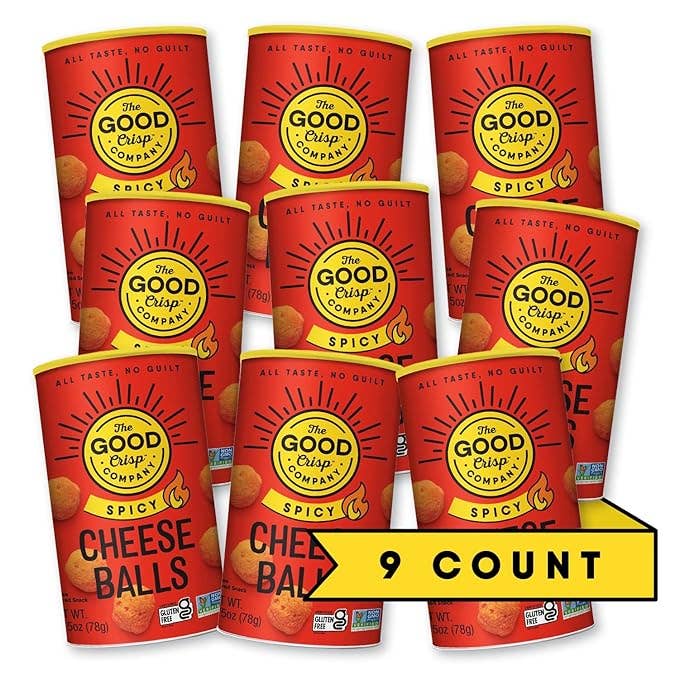 The Good Crisp Company - Spicy Cheese Balls - 2.75oz Cans (Case of 9)