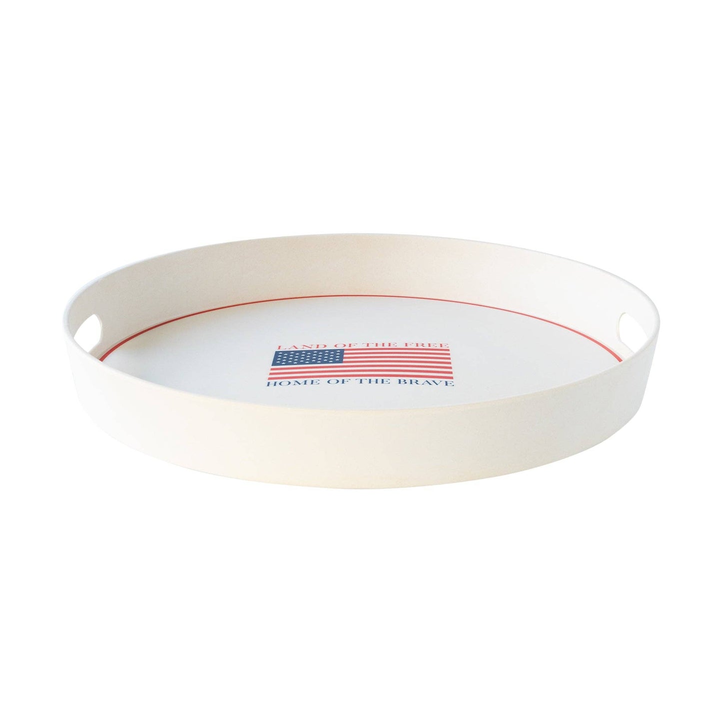 My Mind’s Eye - SSP923 - Land of the Brave Reusable Bamboo Round Serving Tray