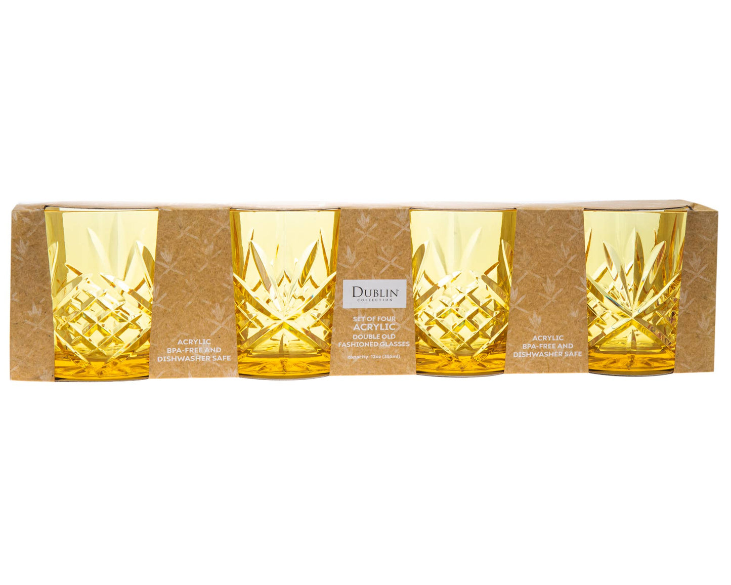 Godinger - Dublin Acrylic DOF Set of Four - Champagne
