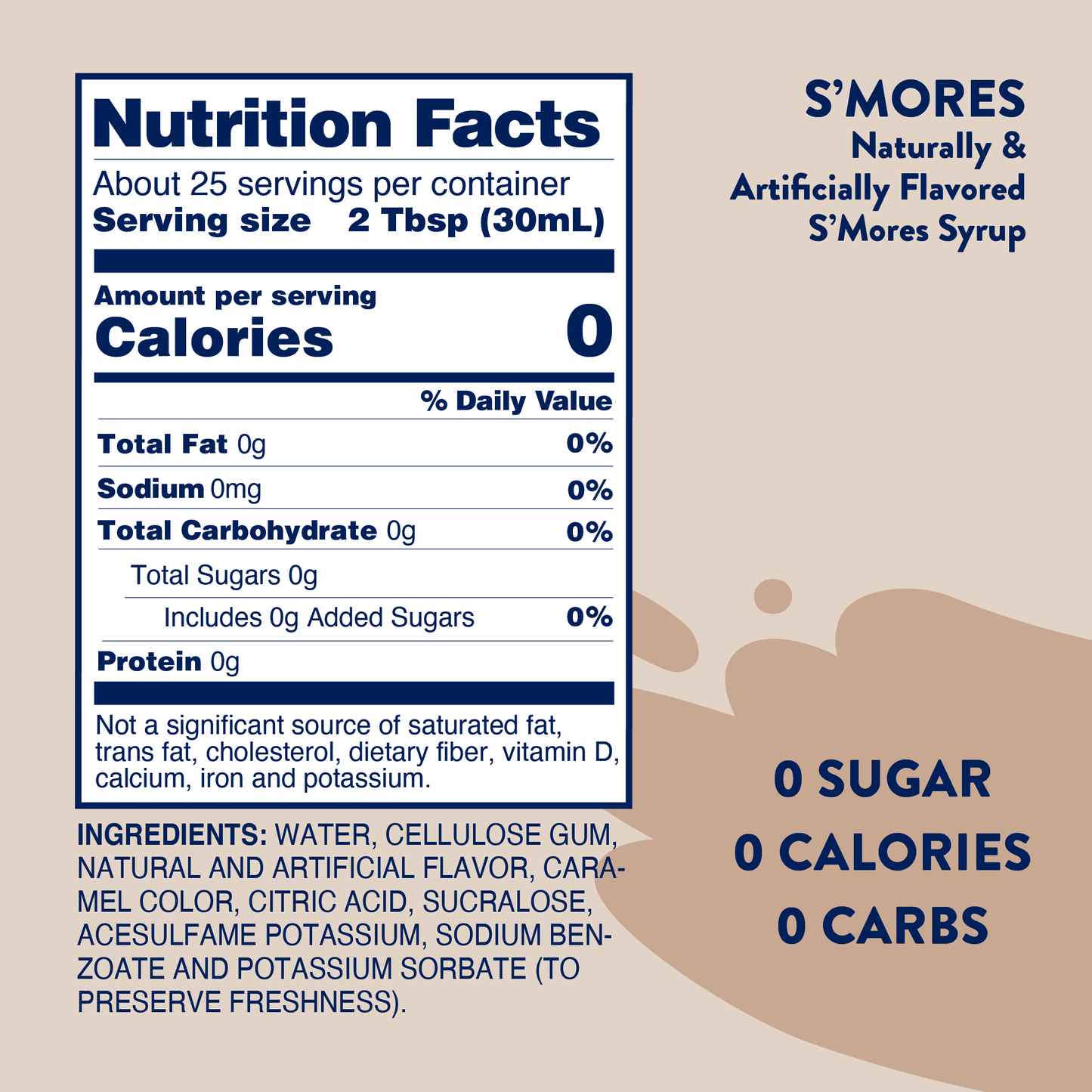 Jordan's Skinny Mixes - Sugar Free S'mores Syrup