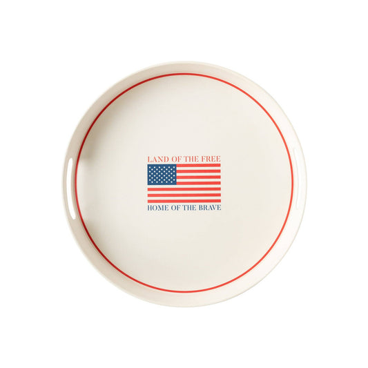 My Mind’s Eye - SSP923 - Land of the Brave Reusable Bamboo Round Serving Tray