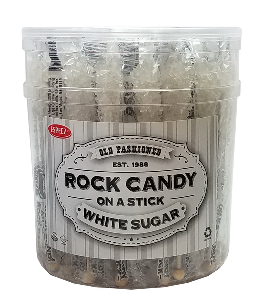 Candy Barn Express - Rock Candy On A Stick - White Sugar - 36 Ct. Tub