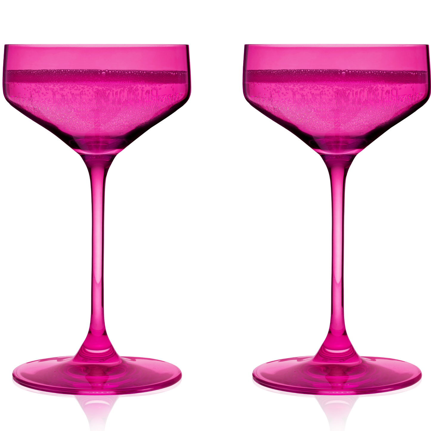 Viski - Reserve Nouveau European Crystal Coupes - Berry - Set of 2