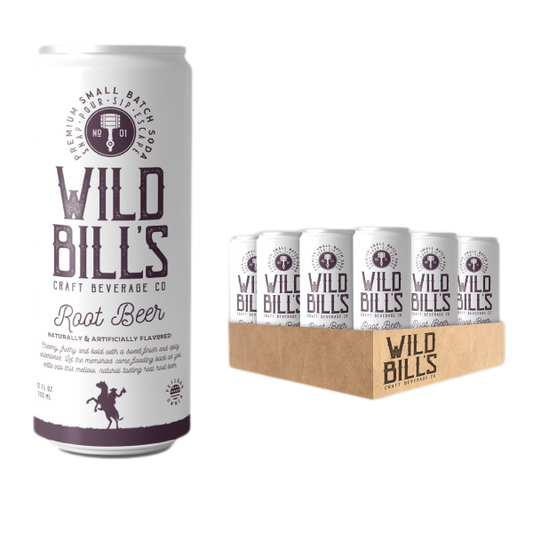 Wild Bill’s Craft Beverage Co. - Root Beer - Premium Cane Sugar Soda, Can