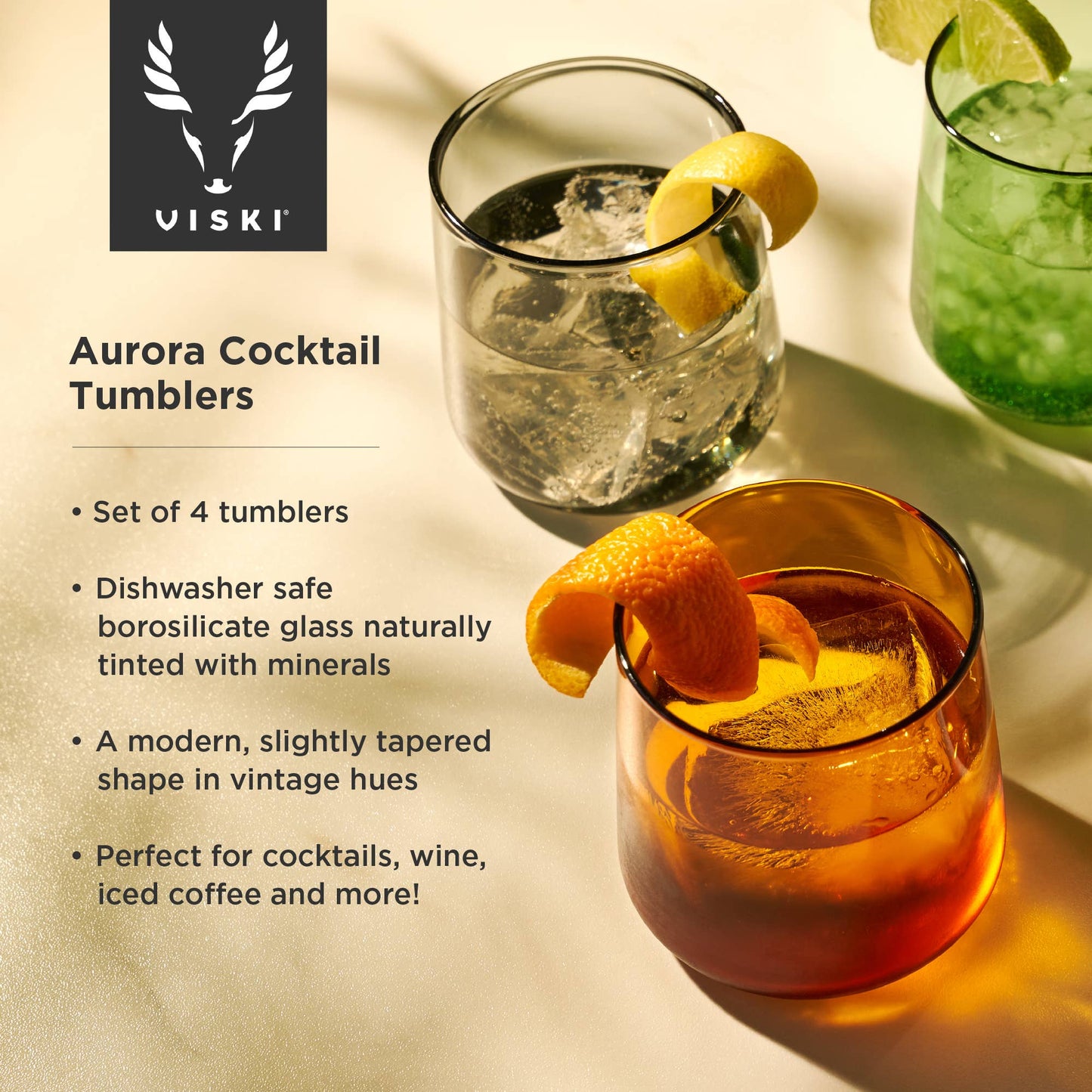 Viski - Aurora Cocktail Tumblers (Set of 4)