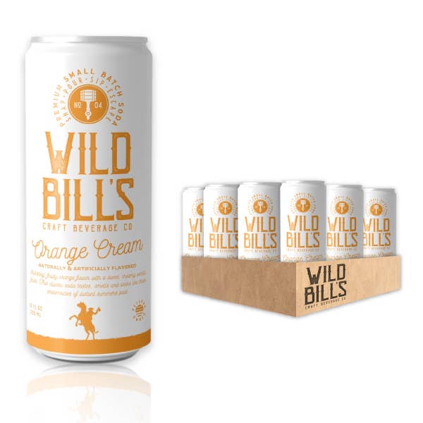 Wild Bill’s Craft Beverage Co. - Orange Cream - Premium Cane Sugar Soda