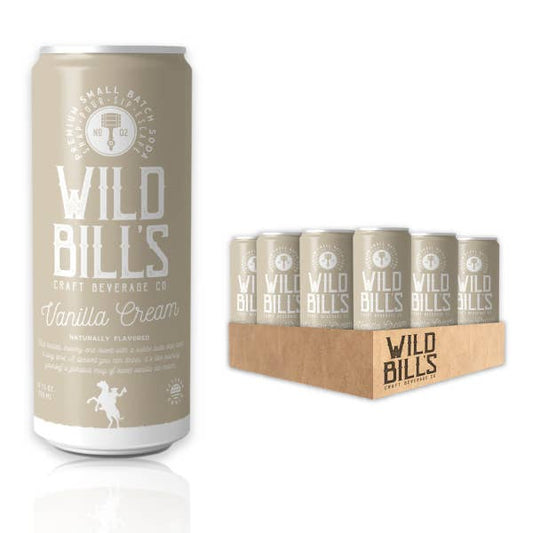 Wild Bill’s Craft Beverage Co. - Low Sugar Vanilla Cream - 25 Calorie Soda, Can