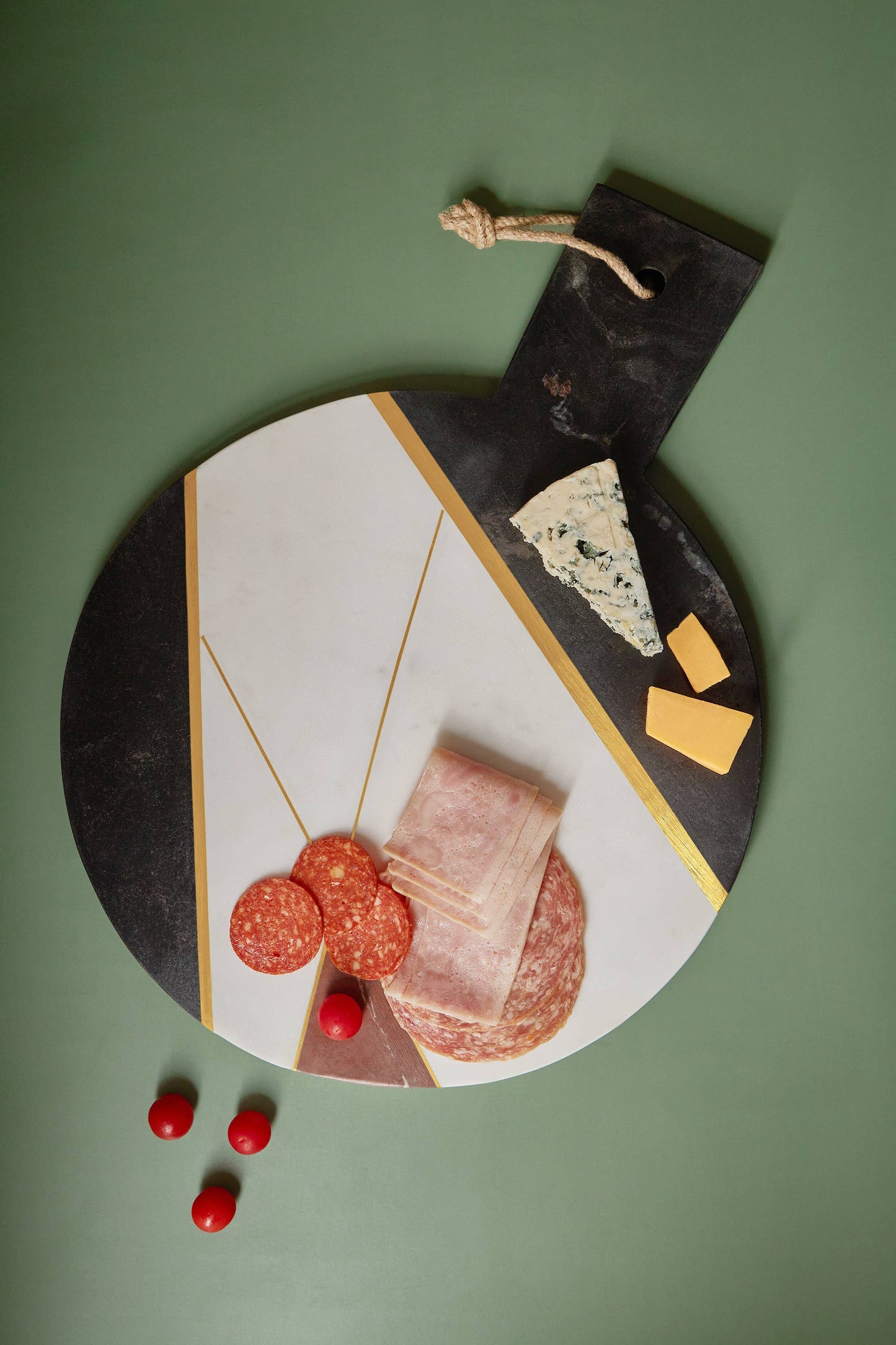 GAURI KOHLI - Sardinia Marble & Gold Cheese Board, Large