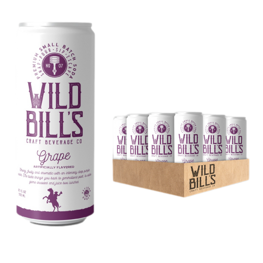 Wild Bill’s Craft Beverage Co. - Grape - Premium Cane Sugar Soda,  Can