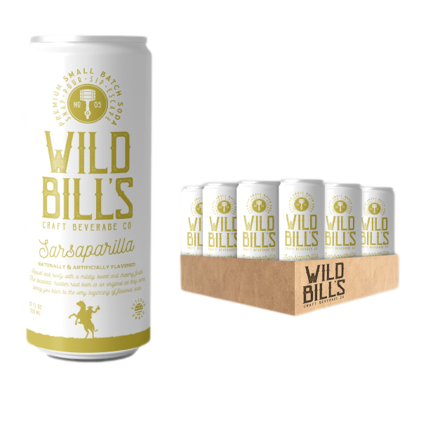 Wild Bill’s Craft Beverage Co. - Sarsaparilla - Premium Cane Sugar Soda