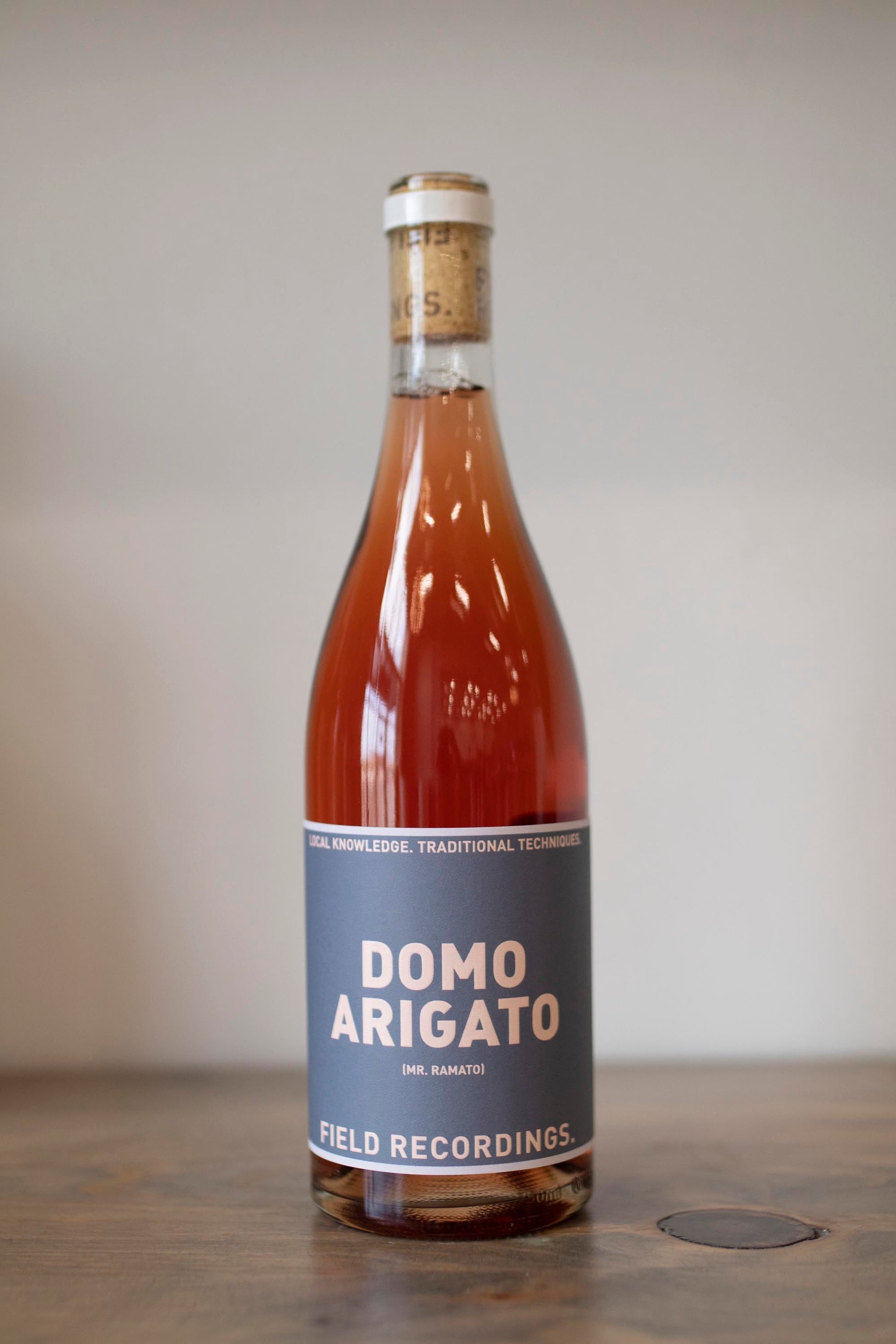 Bottle of Field Recordings Domo Arigato Mr. Ramato Pinot Grigio found at Vine & Board in 3809 NW 166th St Suite 1, Edmond, OK 73012